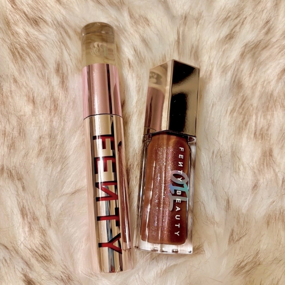 NWT Fenty Beauty Lip Bundle - MVP Velvet Liquid Lipstick & Rose Amber Gloss Bomb